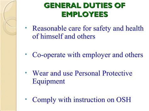 Occupational Safety And Health Act 1994 Act 514 Ppt