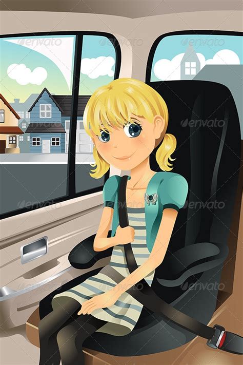 Girl In Car Seat By Artisticco Graphicriver