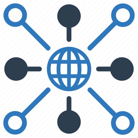 Business Connection Global Network Scheme Icon