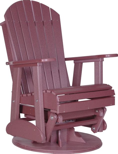 Amish Luxcraft Poly Adirondack Outdoor Swivel Glider Chair Free