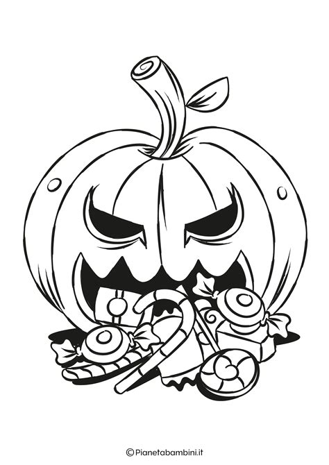 60 Disegni Di Zucche Di Halloween Da Colorare Pianetabambiniit