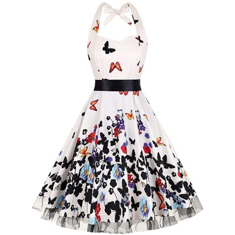 The Daily Low Price Free Shipping And Free Returns Oten Womens Vintage Polka Dot Halter Dress