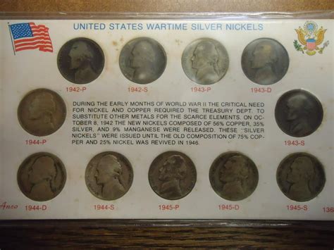 1942 1945 35 Silver Jefferson War Nickels Set