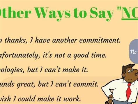 100 Different Ways To Say No Eslbuzz Learning English Ways To Say