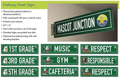 Hallway Street Signs School Graphics Mascot Junction