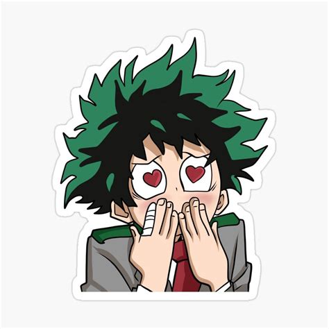 My Hero Academia Kawaii Deku Sticker By Little Oni In 2021 Anime