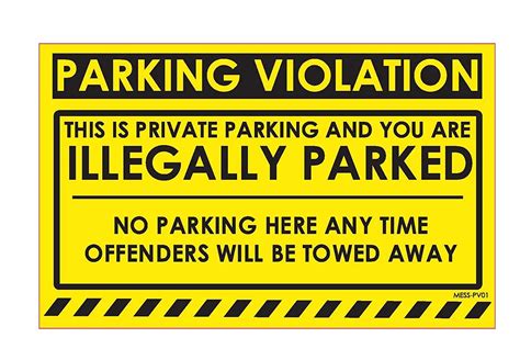 Printable Parking Violation Notice