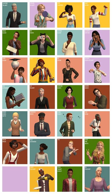 I Made A Collage Of Some Of My Characters Using The Sims 2 With The