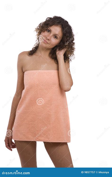 Girl In Bath Towel Stock Image Image Of Expressing Care 9857757