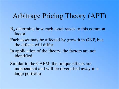 Ppt Arbitrage Pricing Theory Apt Powerpoint Presentation Free