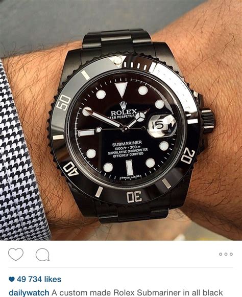 Rolex Submariner Custom All Black Rolex Rolex Watches Watches For Men
