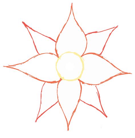Flower Outline Drawing Easy Outline Flower Stock Vectors And Vector