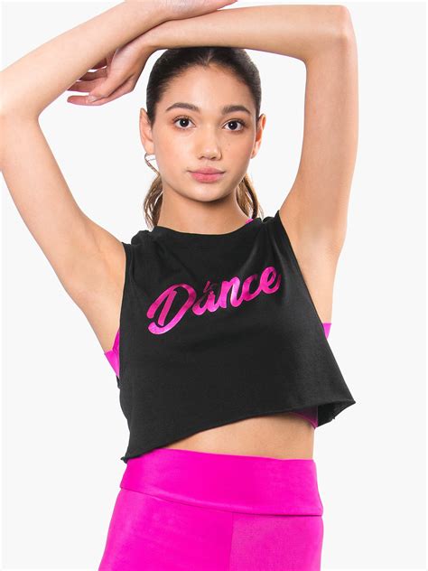 Girls Dance Print Short Sleeve Workout Crop Top Kids Tops Flo