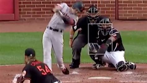 Video Mike Yastrzemski Knocks First Home Run Of Big League Career