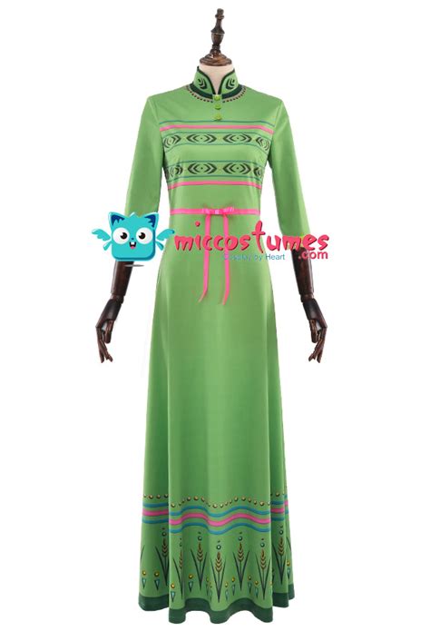 Princess Anna Cosplay Green Nightgown Long Bedroom Dress Dress For Sale