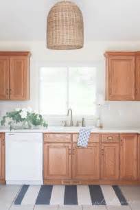 Decorating rented homes is a tricky business. how to update a 90's kitchen without painting the cabinets ...
