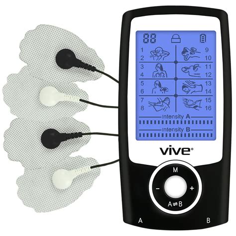 vive stim machine tens unit electrotherapy muscle stimulator with electrode pads