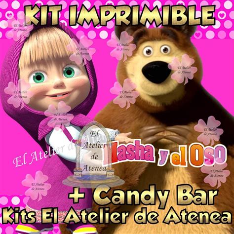 kit imprimible candy bar masha y el oso golosinas y mas 38 00 en mercado libre