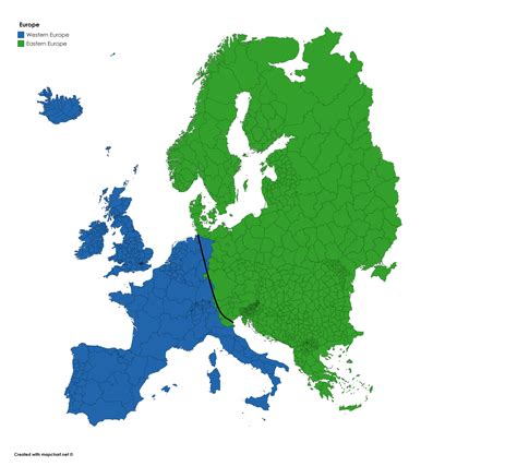 Western Europe Vs Eastern Europe Map Topographic Map Of Usa With States