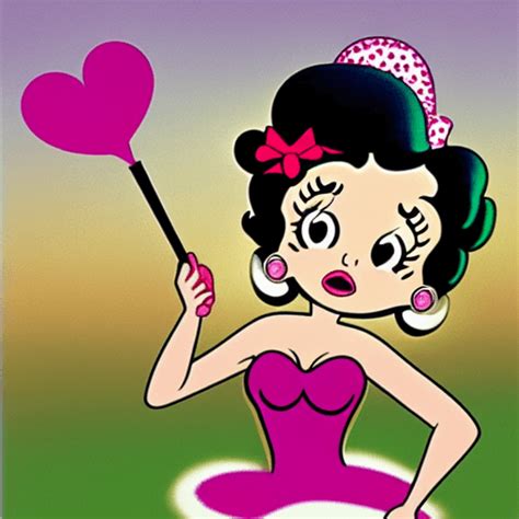 Betty Boop Blowing Kisses Digital Graphic · Creative Fabrica