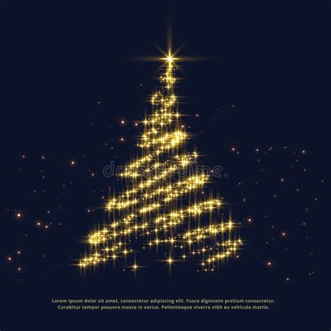 Shiny Sparkles Creative Christmas Tree Design Stock Vector