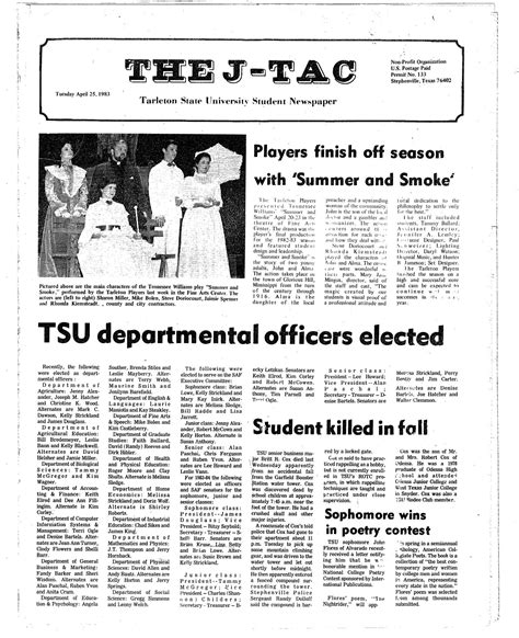 The J Tac Stephenville Tex Ed 1 Tuesday April 26 1983 The