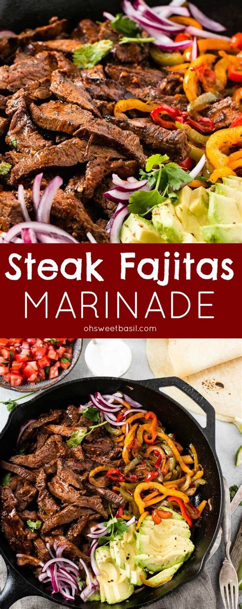 Mexican Steak Fajitas Marinade Steak Fajitas Recipe Oh Sweet Basil