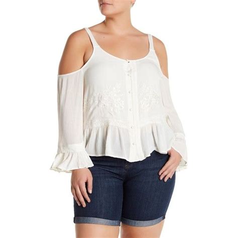 Jessica Simpson Jenna Cold Shoulder Blouse Plus Size 40 Liked On