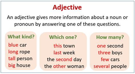 Adjectives And Possessive Adjectives Examples Videos
