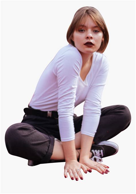 Woman Sitting With Crossed Legs Transparent Sitting Hd Png Download