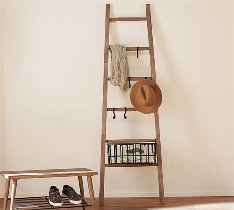 Lucy Leaning Ladder Large Storage Baskets Ladder Decor Entryway