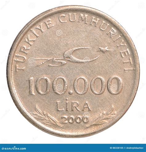 Turkish Lira Coin Stock Image Image Of Coin 2000 Money 88338105