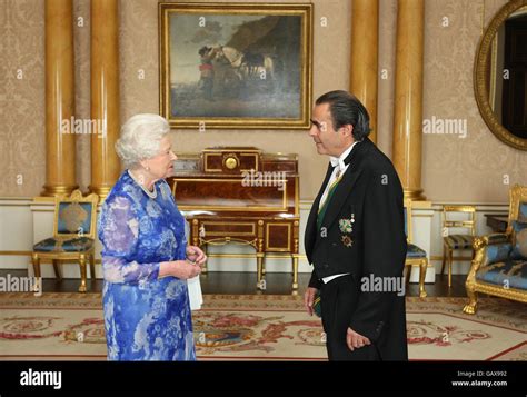 Britains Queen Elizabeth Ii Greets Ambassador Guatemala Alfonso Matta