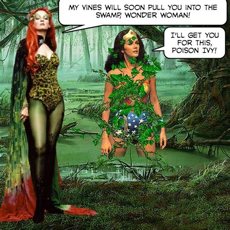Poison Ivy Traps Wonder Woman In A Swamp By Rms19 On Deviantart