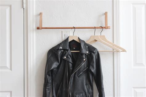 Diy Copper And Leather Hanging Clothing Rack — Hometohem