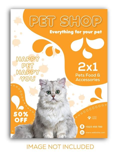 Premium Vector Pet Shop Flyer Template