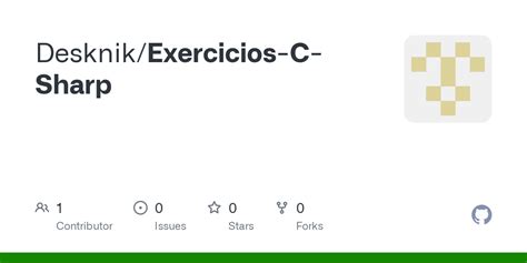 Github Desknik Exercicios C Sharp