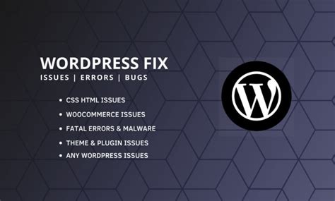 Fix Wordpress Issues Errors Bugs By Digit X Fiverr