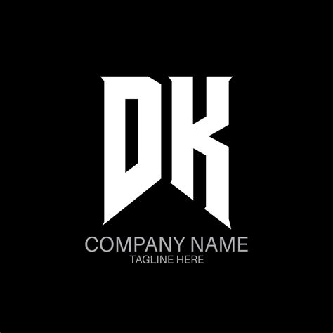 Dk Letter Logo Design Initial Letters Dk Gamings Logo Icon For