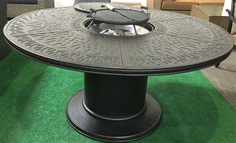 This ensures that your fire will remain steady for as long as you have enough propane to fuel it. Propane fire pit table 7 pc Nassau patio dining set ...
