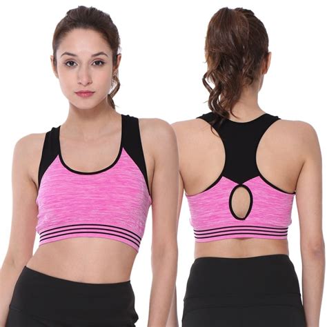 Belleziva Women Sports Bra Seamless Hollow Out Shakeproof Tank Top Yoga Running Workout Vest