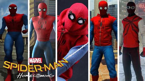 Spider Man Homecoming Mcu Homemade Suit Evolution In Spider Man Games Youtube