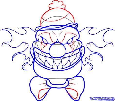 Scary Clown Drawing Step By Step Killer Clown For Drawing Step By Step