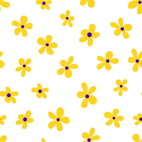 Vector Illustration Of Minimalist Style Bright Yellow Flowers Forming