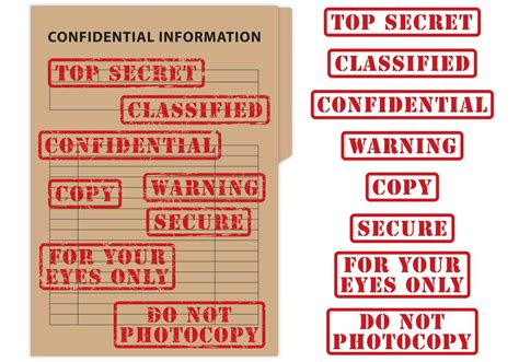 Top Secret And Confidential Stamp Vectors 92045 Vectorkunst Bij Vecteezy