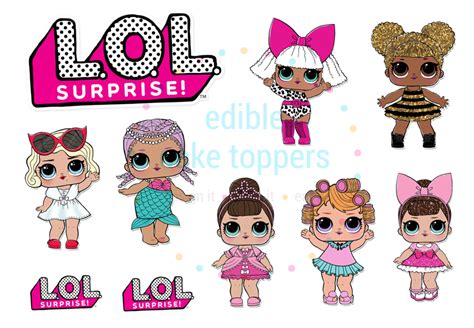 Lol Surprise Doll Logo Cupcake Toppers Printable