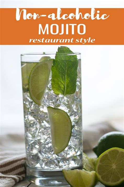 Non Alcoholic Mojito Made With Lime Juice And Mint Leaves Very