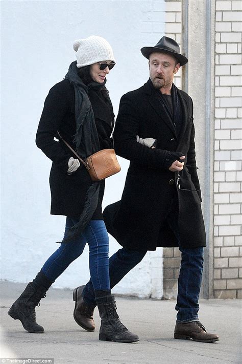 Laura Prepon And Fiancé Ben Foster Wear Matching Black Coats In Nyc