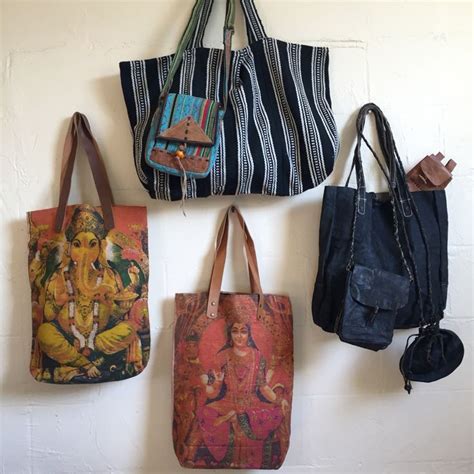 Zig Zag Totes And Shoulder Bags Made By Craftspeople Artisans And Their