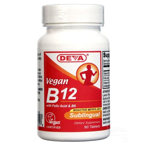 Deva Vegan Vitamin B12 Sublingual 90 Tablets